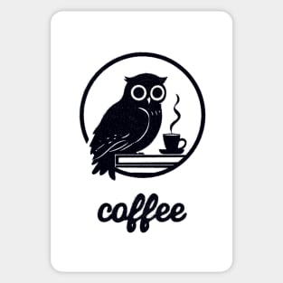 Books Coffee And Owl Sticker